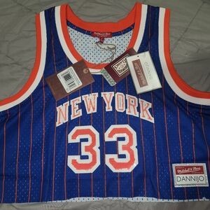 Women's New York Knicks Patrick Ewing Mitchell & Ness x DANNIJO Royal Fashion...